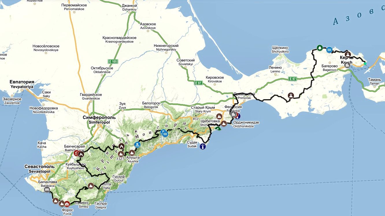 Путь крыма. Крымская тропа маршрут. Большая Крымская тропа маршрут. Крымская тропа маршрут на карте. Большая Крымская тропа маршрут на карте.